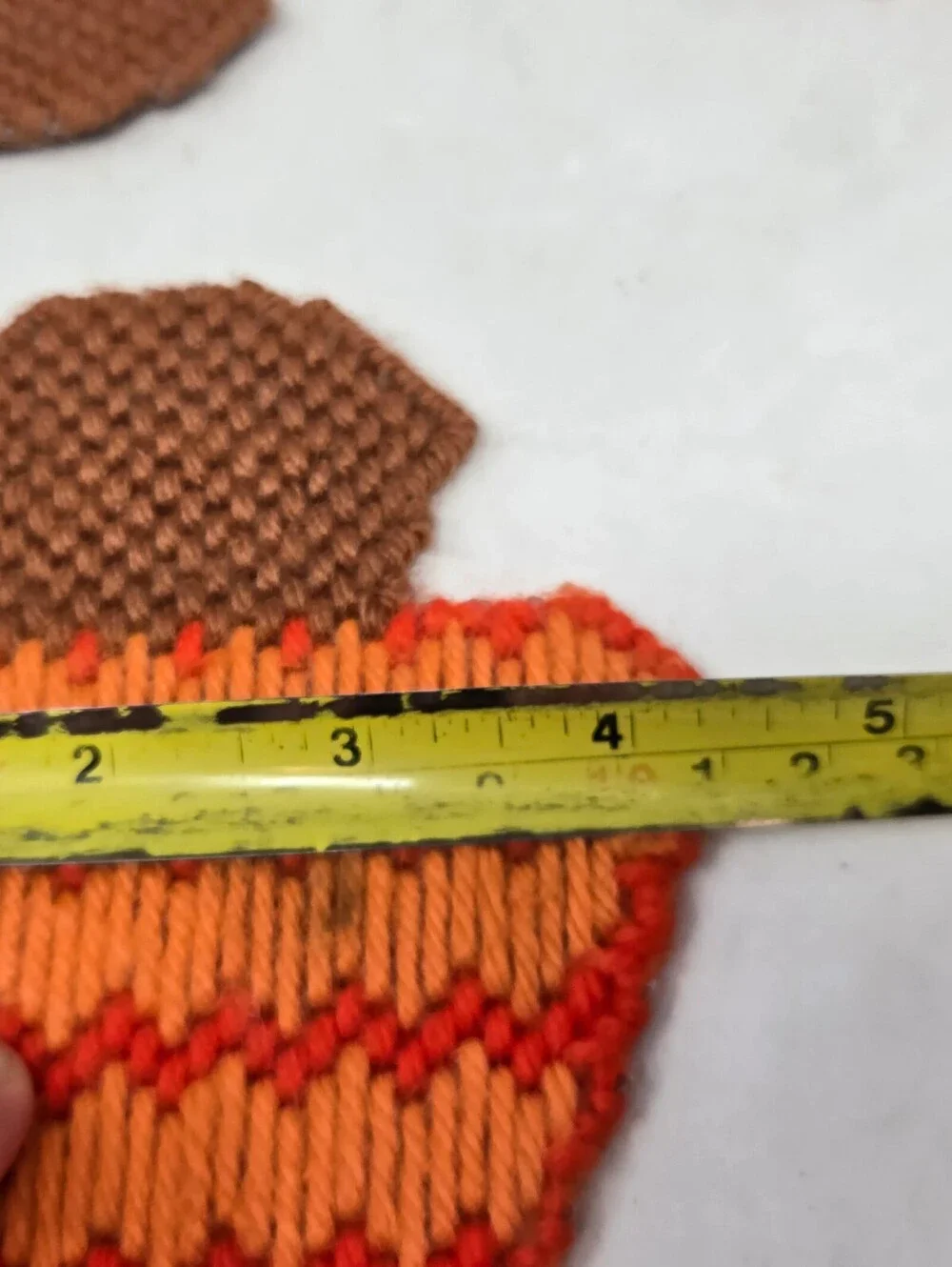 Handmade Mushroom Coaster Set  Vintage crochet Canvas 6pc mixed colors
